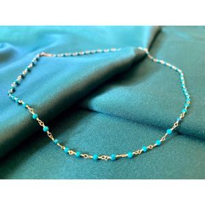 *Tina* Turquoise Rosary Choker